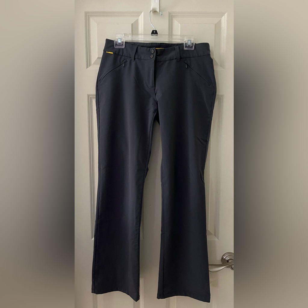 Womenâs Lole Charcoal Travel Pants 33" Upf 50+ Wicking Antibacterial Size 10
